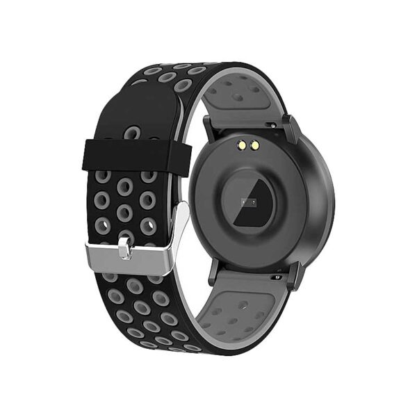 Ρολόι Smart Watch Στρογγυλό Δίχρωμο Μαύρο