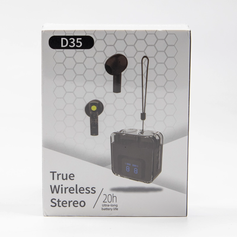 Ακουστικά Bluetooth D35 με Κορδόνι και Θήκη